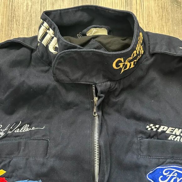 Vintage Nacar Rusty Wallace Miller Lite Racing Jacket Size Medium - Picture 3 of 6